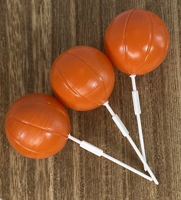 Cupcake Topper Cumpleaños Baloncesto - Postre Plástico Peso Ligero 2dz Foto 1 de 2