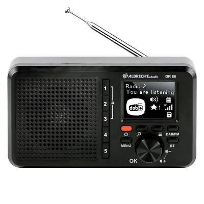  Albrecht DR 86 tragbares Seniorenradio DAB+/UKW, Musik Streaming, Akku - Bild 1 von 4
