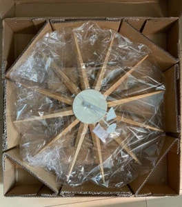George Nelson Design Sunburst Wall Clock Natural DAIVA Reproduction Mid Century - Picture 1 of 6