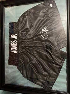 Roy Jones Jr Signed Autographed BLACK Boxing Trunks JSA Auto COA Box Mike Tyson - Picture 1 of 4
