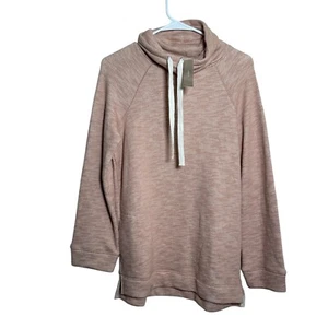 J Crew Sweatshirt Women's XXS/XS Beige Cowl Pullover Preppy Solid Top NWT - Picture 1 of 9