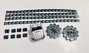 Micro K'nex Small Size Chain 80pcs, 2 Gears, 8 Guides, 1 car Knex Coaster Parts - Picture 1 of 5