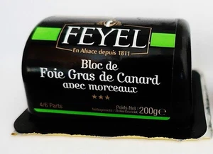 Bloc de Foie Gras d' Canard Entenleber mit Stücken Feyel 200g aus Frankreich !