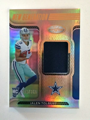 2022 Panini Certified rc patch JALEN TOLBERT #ed 12/349! Dallas Cowboys - Image 1 of 2