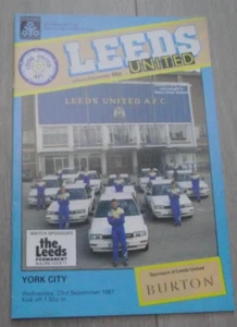 1987-88 Leeds United v York City - League Cup Rd 2 - Picture 1 of 2