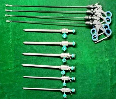 Instrumentos de cirugía de cánula Olmi y trocar de cocodrilo bariátrico largo laparoscópico de 10 piezas Foto 1 de 4