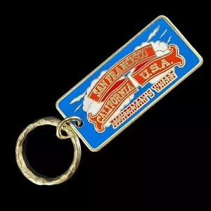 1982 Enamel Fisherman’s Wharf SAN FRANCISCO CALIFORNIA VINTAGE Keyring - USED - Picture 1 of 7