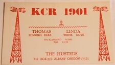 Vintage CB Ham radio Amateur Card KCR 1901 Albany Oregon QSL 