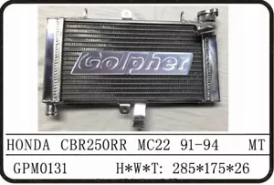 GOLPHER ALUMINIUM RADIATOR FOR HONDA CBR250RR MC22, 26MM CORE - Picture 1 of 1