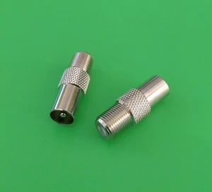 (10 PZ) Connettore antenna CCTV PAL maschio a F femmina - Foto 1 di 2