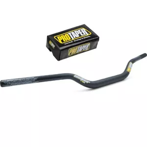 PRO TAPER 1-1/8" CONTOUR RAPTOR BEND BLACK HANDLEBARS MX MOTORCYCLE DIRTBIKE - Picture 1 of 2