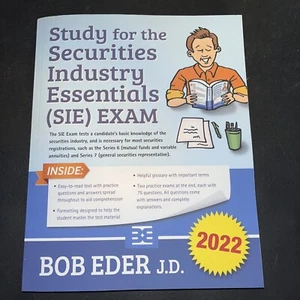Study for the Securities Industry Essentials (SIE) Exam by Bob Eder: New - Picture 1 of 2