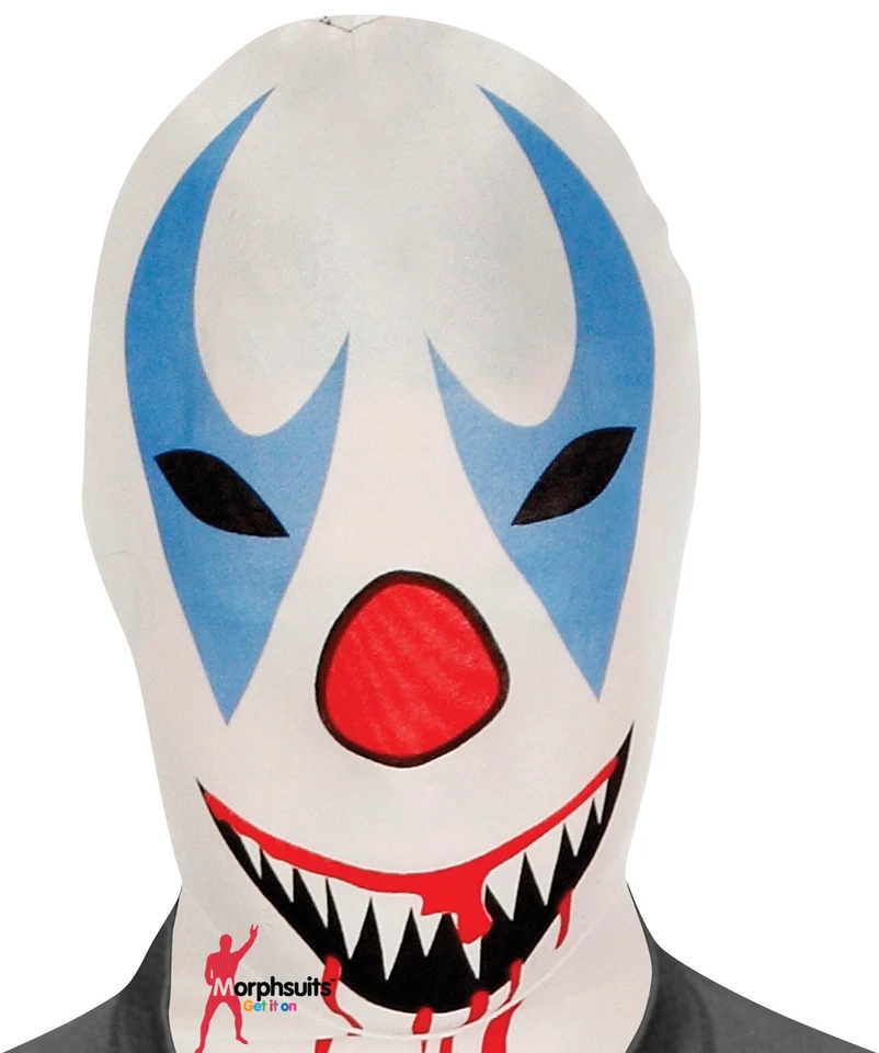 Original Morphsuits White Killer Clown Morph Mask With Bloody Teeth One Size - Image 1 of 1
