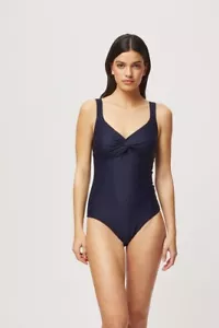 Heidi Klein Core V-Neck Twist Swimsuit / Dark Navy / S - Picture 1 of 5