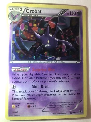 Pokémon Crobat 33/119 PHF Phantom Forces LP - Image 1 of 2