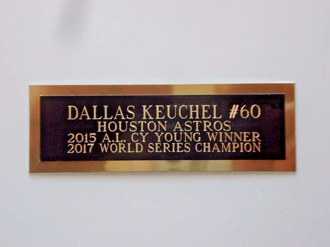 Dallas Keuchel Baseball Card Plaque or Baseball Ball Cube Nameplate 1" X 3" Cover