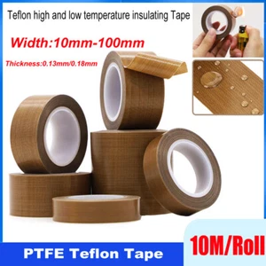 10M PTFE Tape High Temperature Resistant Self Adhesive Brown Tape Vacuum Sealer - Picture 1 of 9