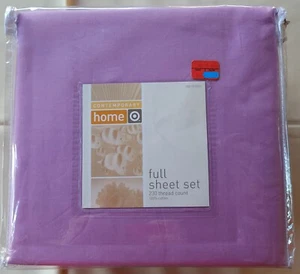 Target Contemporary Home Full Sheet Set Flat Fitted Pillowcases 100% Cotton 230 - Picture 1 of 3