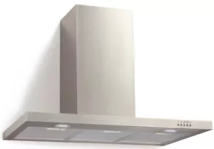PKM 9004W Dunstabzugshaube 90cm Edelstahl LED Kaminhaube Abluft Umluft - Bild 1 von 4
