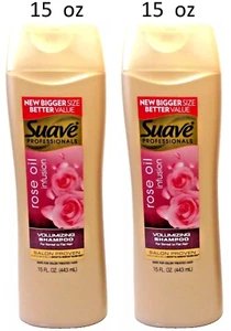 (2 Pack) Suave - Rose Oil Infusion Volumizing SHAMPOO - 12.6 oz + 25%= 15 oz - Picture 1 of 2