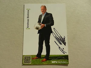 ANDREAS BREHME († 2024) campione del mondo 1990 cartolina autografata firmata 10,5x15 autograph - Foto 1 di 1