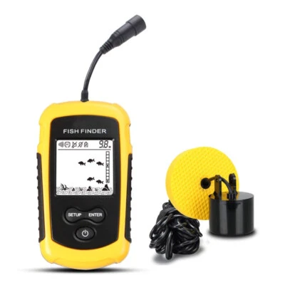 100M Portable Sonar LCD Fish Finders Fishing Tools Echo Sounder Alarm Transducer - Image 1 of 4
