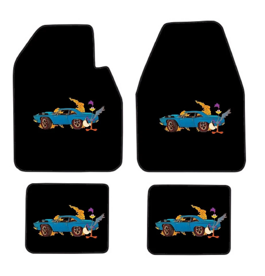 For Plymouth Road Runner Automatic Floor Mats carpet Black 4pcs 1968-75 — 第 1/1 张图片