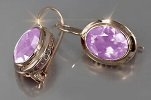 925 Silver Ruby Ear Hook Drop Dangle Earrings Cubic Zirconia Anniversary Jewelry