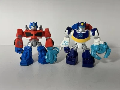 Transformers Playskool Heroes Rescue Bots Optimus Prime & Police 3.5in FiguresB6 - Image 1 of 4