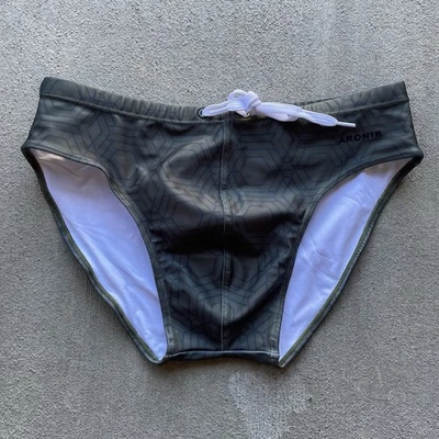 ARONIK Mens Size Medium Swimsuit Brief Polyester Lycra Swim Suit - Olive Green - Image 1 of 4