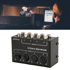 Passive Mixer 4 Channel Line Mixer Mini Sound Mixer Stereo Line Mixer For Tu NEW - Afbeelding 1 van 12
