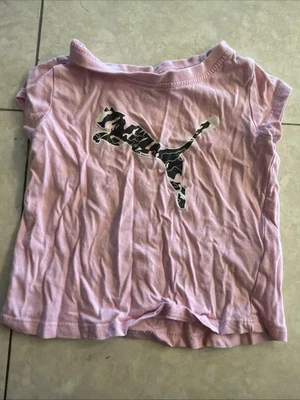 Camiseta rosa Puma infantil feminina tamanho 18M  - Imagem 1 de 4