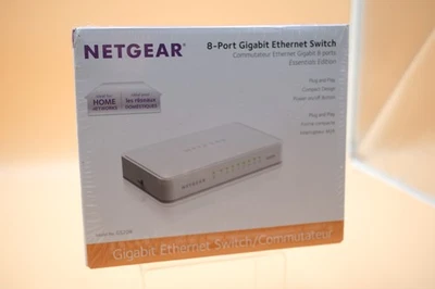 NETGEAR GS208100PAS Gigabit 8 Port Gs208 Ethernet Switch - White - Image 1 of 4