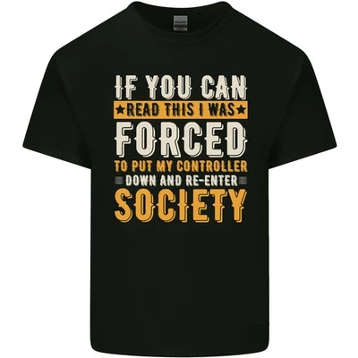 Re-enter Society Funny Gaming Gamer Kids T-Shirt Childrens - Image 1 of 2