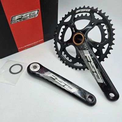 FSA Gossamer Compact Double Crankset, BB386 EVO, 10/11-Speed, 175 mm, 46/36t BLK - Image 1 of 4