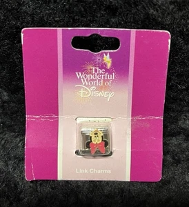 Vintage Italian Charm Minnie Mouse Modular Officially Licensed Pink Bow - Picture 1 of 2
