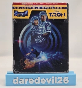 "Tron" Limited Edition 4K UHD + Blu-ray + Digital Steelbook JEFF BRIDGES - Picture 1 of 7