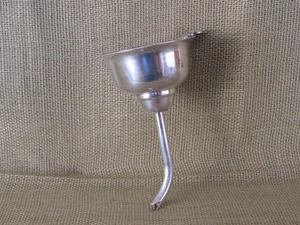 Vintage Curved Wine Funnel & Strainer ~ Grape Leaf Handle ~ Silverplate ~ EUC - Picture 1 of 11