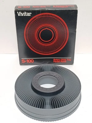 Vintage Vivitar S-100 Rotary Slide Tray 100 Capacity 2x2 Carousel USA Made - Image 1 of 4