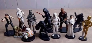12 Disney Star Wars Figure Statues On Cake Topper Base 4" - Picture 1 of 17