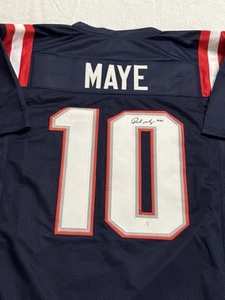 Drake Maye New England Patriots Signed Football Jersey with COA - Picture 1 of 8