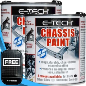 2x E-TECH Jet Black Chassis Paint Quick Repair Chip Resistant 500ML ECHP01 +M - Picture 1 of 10
