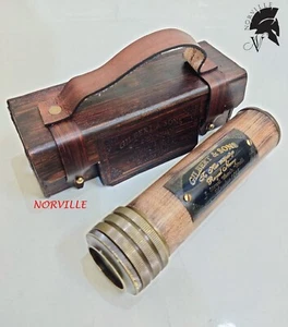 Antique Handmade Vintage Kaleidoscope With Leather Case antique collectible Gift - Picture 1 of 6