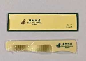 HUA DU HOTEL BEIJING Werbung Gäste Taschenkamm - Bild 1 von 10