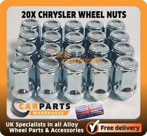 16+4 Black Wheel Nuts & Locks 12x1.5 Bolts for Chrysler Voyager 00-08