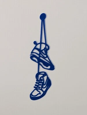 Sneakers DARK BLUE Wall Art 3d Print Sneaker Shoes Sneakerhead Hype Hang Display — 第 1/3 张图片