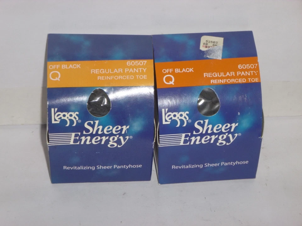 (Paquete de 2) Pantimedias Leggings Sheer Energy Off Black Q 60507 Puntera Regular Reforzada Foto 1 de 1