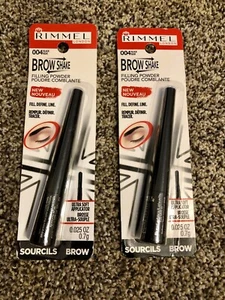 *2* Packages Rimmel Brow Shake Filling Powder *004 Black* 0.025 oz  *NEW* - Picture 1 of 2