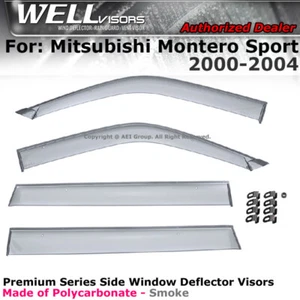 WELLvisors for Mitsubishi Montero Sport 00-04 Side Heavy Duty Window Deflectors - Picture 1 of 12