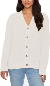 HUDSON Women's Cotton Buttondown Cardigan Sweater | Cream | Small - Picture 1 of 1